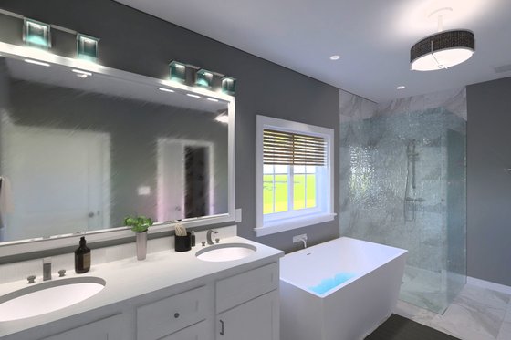 Interior - Master Bathroom for Farmhouse House Plan #44-270 - 3 bed, 2 bath