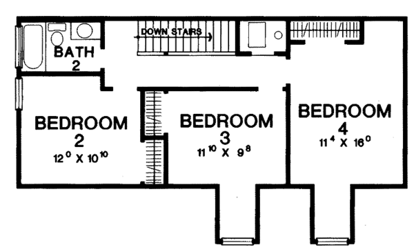 House Design - Country Floor Plan - Upper Floor Plan #472-34