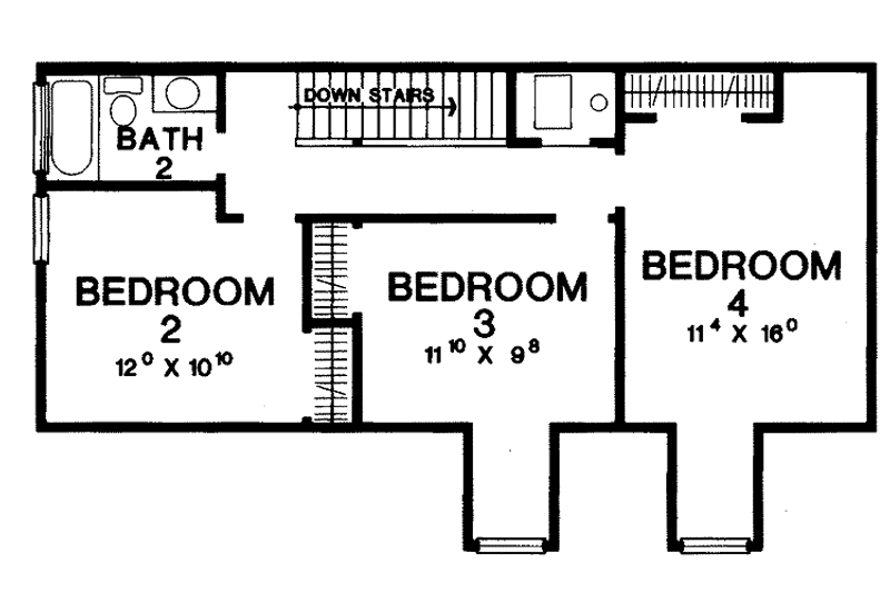 Home Plan - Floor Plan - Upper Floor for Country House Plan #472-34 - 4 bed, 2.5 bath
