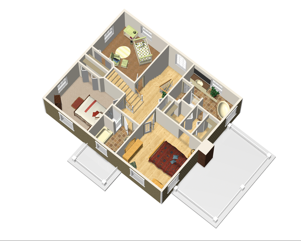 Colonial Floor Plan - Upper Floor Plan #25-4679