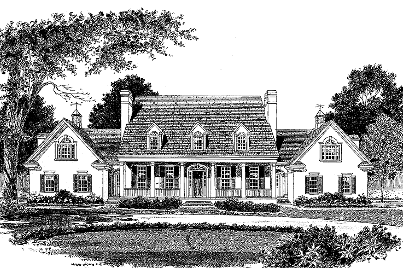 Home Plan - Exterior - Front Elevation 3 for Classical House Plan #453-192 - 4 bed, 3.5 bath