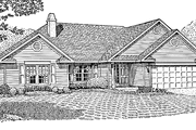 Contemporary Style House Plan - 3 Beds 2 Baths 1433 Sq/Ft Plan #11-236 