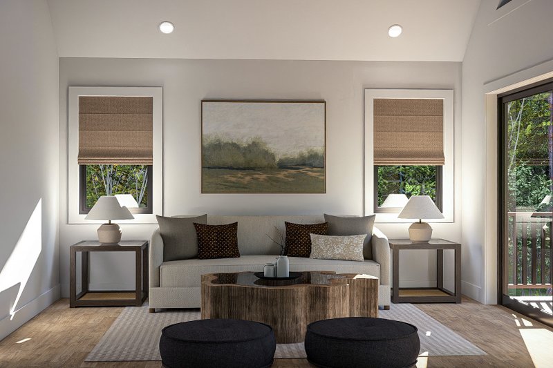 House Design - Interior - Family Room for Barndominium House Plan #455-345 - 3 bed, 3 bath