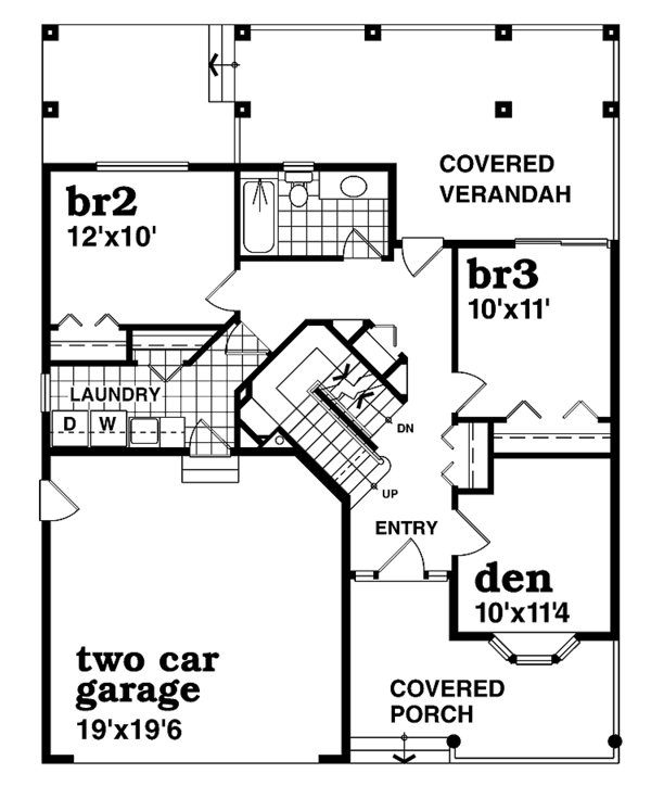 Home Plan - Contemporary Floor Plan - Main Floor Plan #47-913
