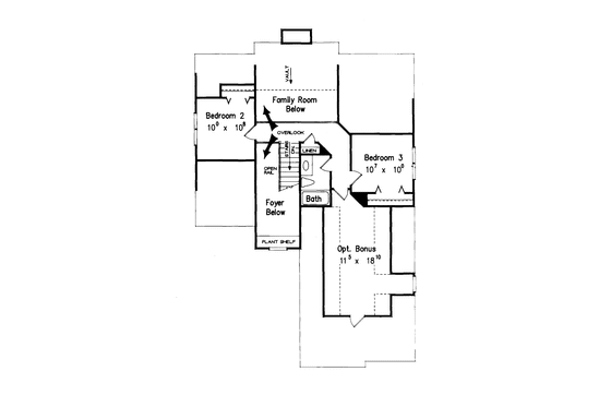 Floor Plan - Upper Floor for Mediterranean House Plan #927-192 - 3 bed, 2.5 bath