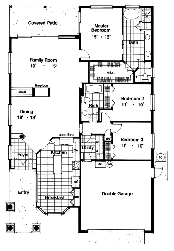 Dream House Plan - Mediterranean Floor Plan - Main Floor Plan #417-591