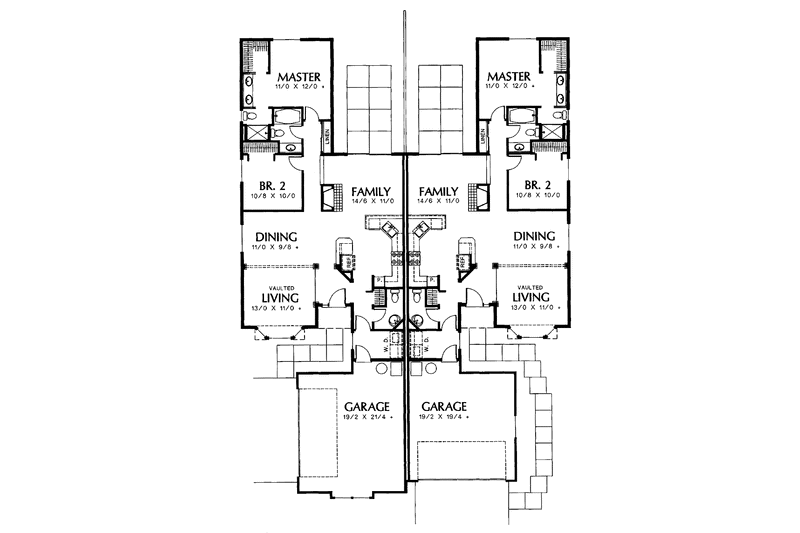 Architectural House Design - Floor Plan - Main Floor for Ranch House Plan #48-752 - 2 bed, 2.5 bath