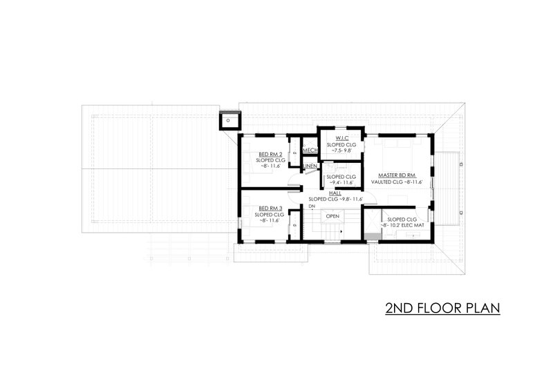 House Blueprint - Floor Plan - Upper Floor for Farmhouse House Plan #1042-23 - 3 bed, 2.5 bath