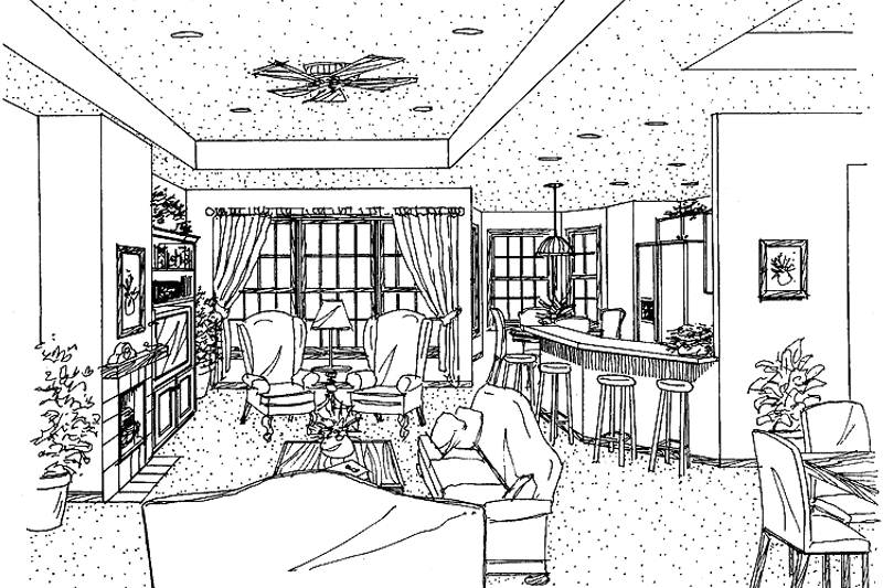 House Plan Design - Interior - Family Room for Country House Plan #314-213 - 3 bed, 2 bath