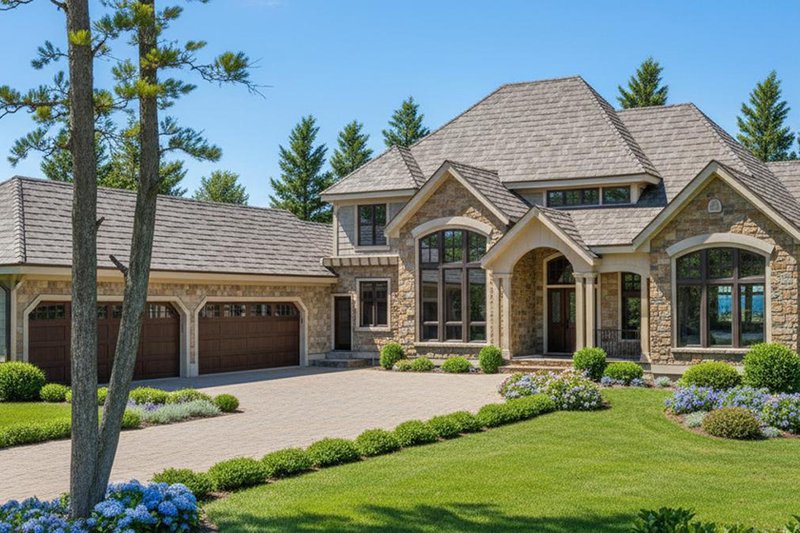 Architectural House Design - Traditional Exterior - Front Elevation Plan #97-215