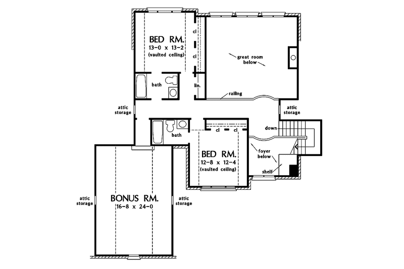 Home Plan - Floor Plan - Upper Floor for Traditional House Plan #929-799 - 4 bed, 4 bath