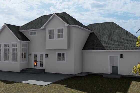 Exterior - Rear Elevation 1 for Traditional House Plan #1060-62 - 3 bed, 2.5 bath
