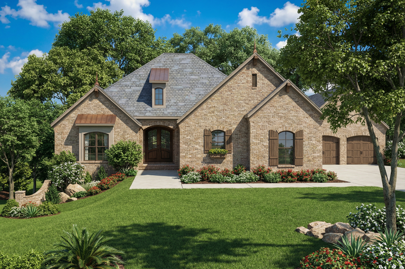 Home Plan - European Exterior - Front Elevation Plan #17-2490