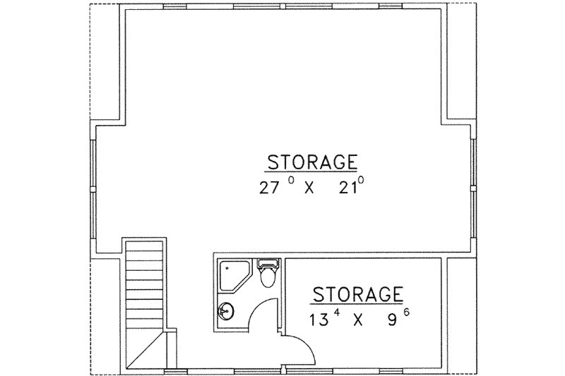Home Plan - Floor Plan - Upper Floor for Country House Plan #117-481, 1 bath