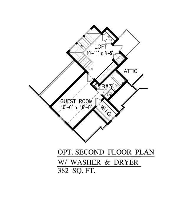 House Design - Ranch Floor Plan - Upper Floor Plan #54-467