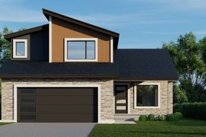 Contemporary Exterior - Front Elevation Plan #112-187