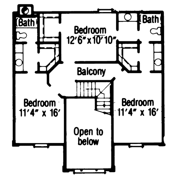 House Plan Design - Classical Floor Plan - Upper Floor Plan #37-230