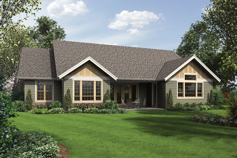 Dream House Plan - Exterior - Rear Elevation for Craftsman House Plan #48-897 - 3 bed, 2.5 bath