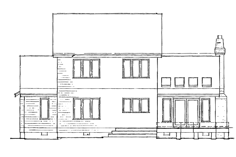 Home Plan - Exterior - Rear Elevation for Traditional House Plan #929-72 - 3 bed, 2.5 bath