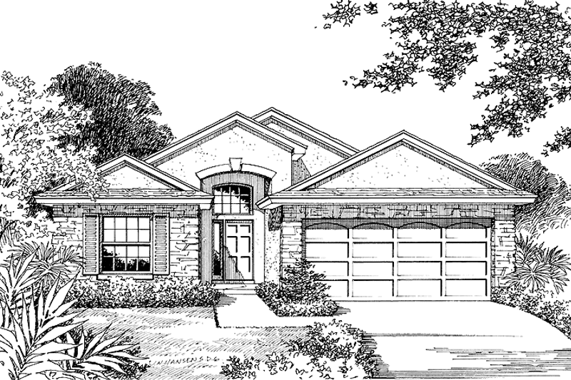Dream House Plan - Exterior - Front Elevation 3 for Contemporary House Plan #1015-33 - 3 bed, 2 bath