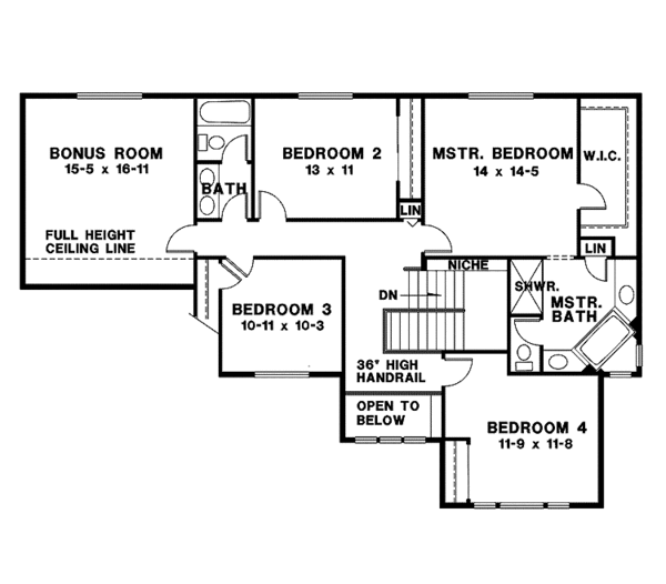 House Design - Victorian Floor Plan - Upper Floor Plan #966-53
