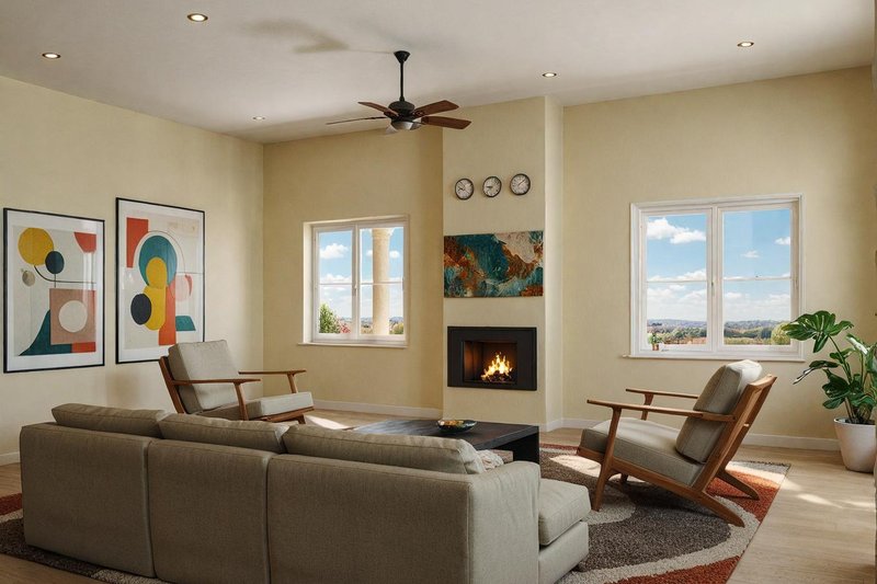 House Plan Design - Interior - Family Room for Barndominium House Plan #1112-23 - 3 bed, 2.5 bath
