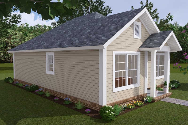 Cottage Style House Plan - 2 Beds 1 Baths 788 Sq/Ft Plan #513-2199 ...