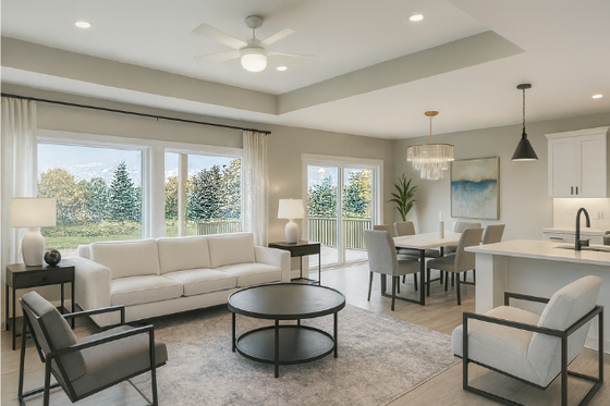 Interior - Family Room 2 for Ranch House Plan #70-1564 - 5 bed, 3 bath