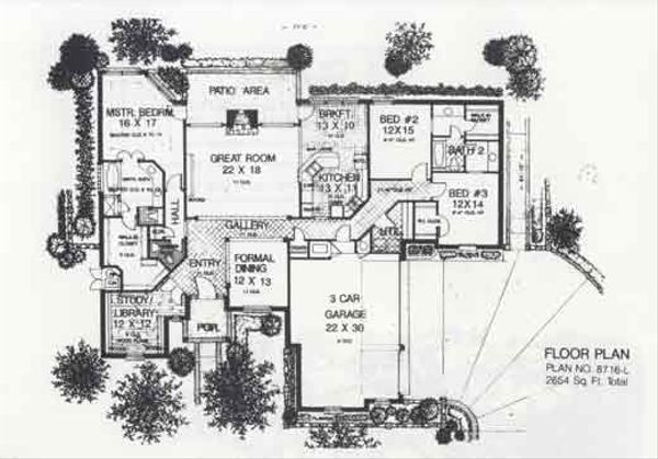 Colonial Floor Plan - Main Floor Plan #310-846