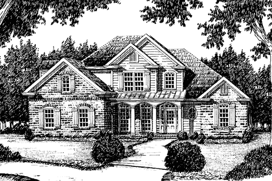 Exterior - Front Elevation 3 for Country House Plan #927-613 - 4 bed, 3 bath