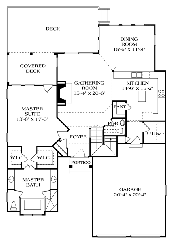 House Plan Design - Bungalow Floor Plan - Main Floor Plan #453-342