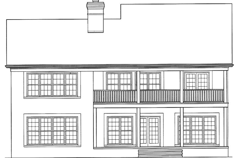 Dream House Plan - Exterior - Rear Elevation for Traditional House Plan #453-150 - 4 bed, 3.5 bath