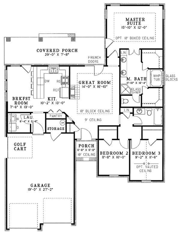 Architectural House Design - Country Floor Plan - Main Floor Plan #17-2655