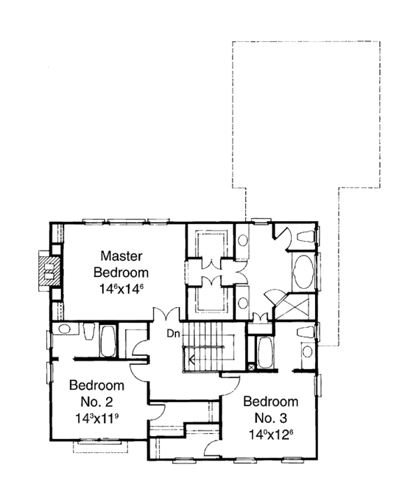 Dream House Plan - Classical Floor Plan - Upper Floor Plan #429-166