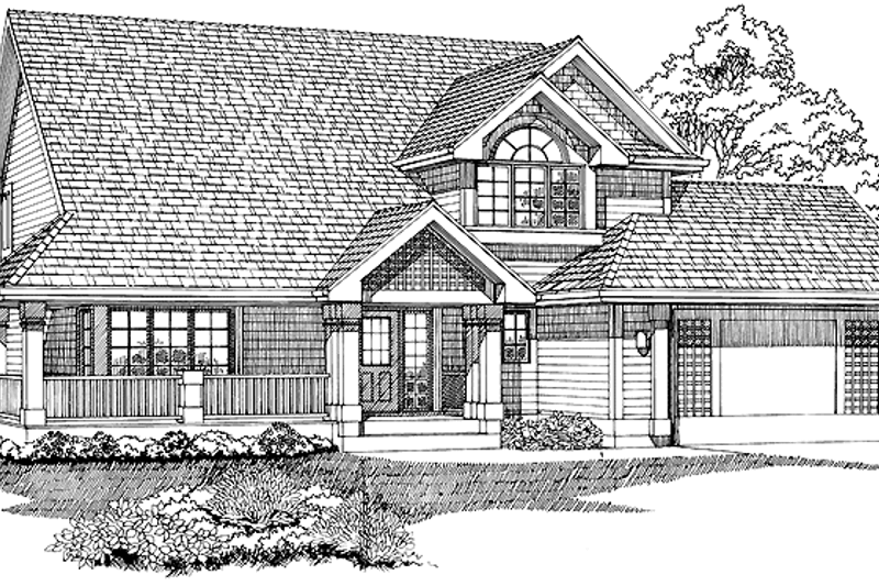 House Blueprint - Country Exterior - Front Elevation Plan #47-995