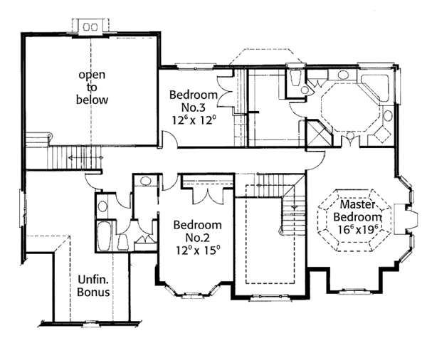 House Plan Design - Country Floor Plan - Upper Floor Plan #429-266