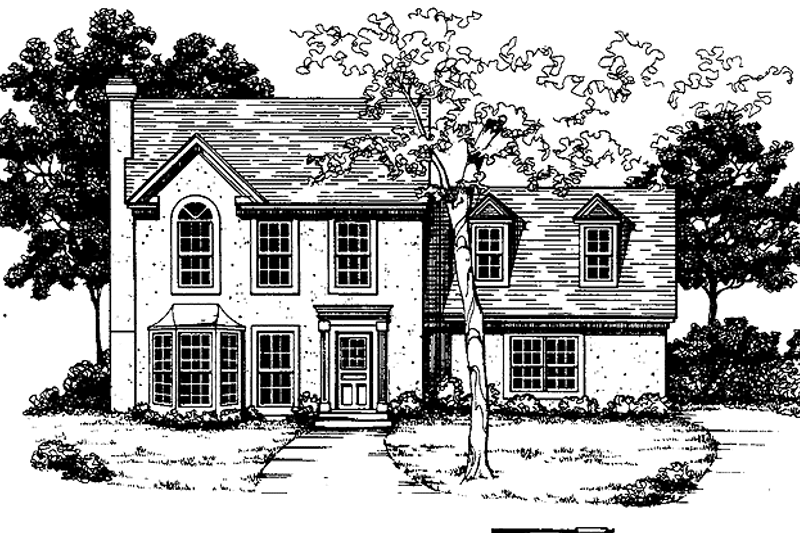 Home Plan - Colonial Exterior - Front Elevation Plan #30-308