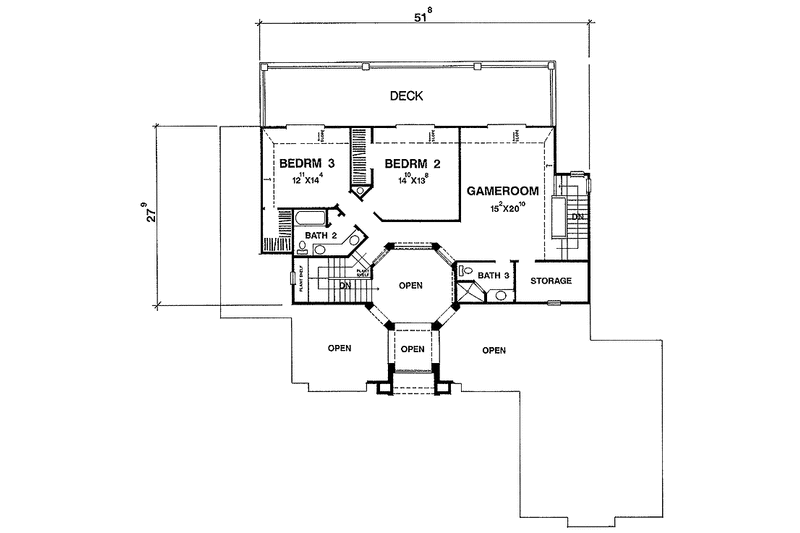Architectural House Design - Floor Plan - Upper Floor for Mediterranean House Plan #472-96 - 3 bed, 3.5 bath