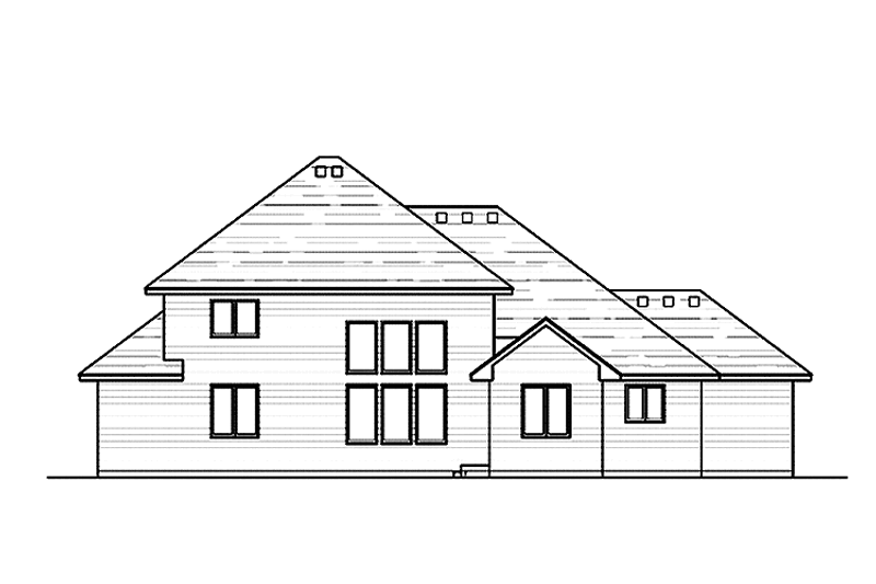 Home Plan - Exterior - Rear Elevation for Colonial House Plan #51-1023 - 4 bed, 3.5 bath