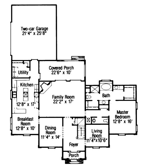 House Plan Design - Classical Floor Plan - Main Floor Plan #37-230