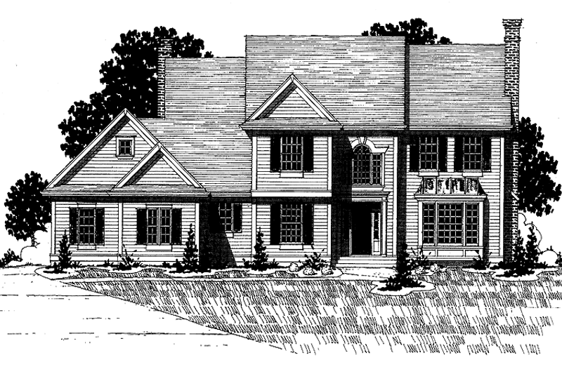 Dream House Plan - Colonial Exterior - Front Elevation Plan #320-885