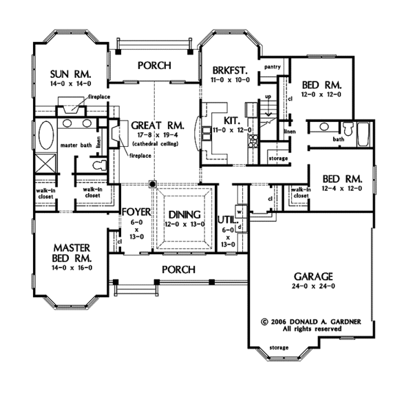 Architectural House Design - Ranch Floor Plan - Main Floor Plan #929-858