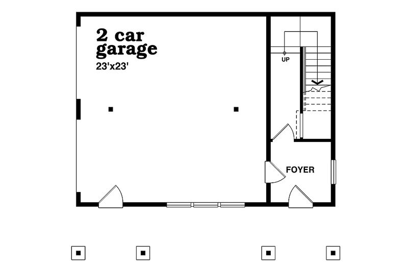 Dream House Plan - Floor Plan - Main Floor for Craftsman House Plan #47-1088 - 1 bed, 1 bath