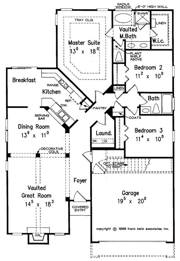 House Plan Design - Ranch Floor Plan - Main Floor Plan #927-254