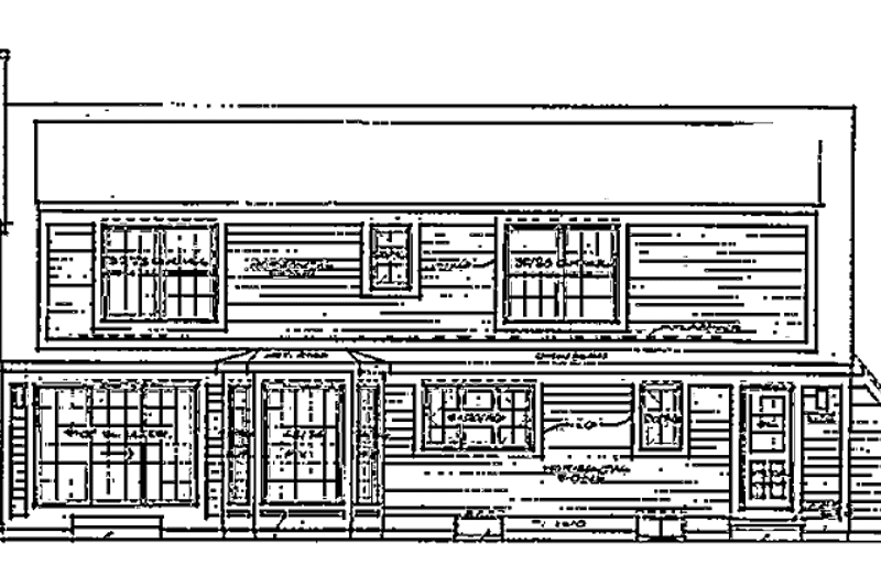 Home Plan - Exterior - Rear Elevation for Country House Plan #72-877 - 3 bed, 2.5 bath