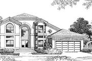 European Style House Plan - 4 Beds 4 Baths 3500 Sq/Ft Plan #417-388 