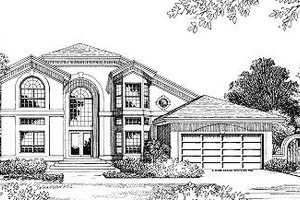 European Exterior - Front Elevation Plan #417-388