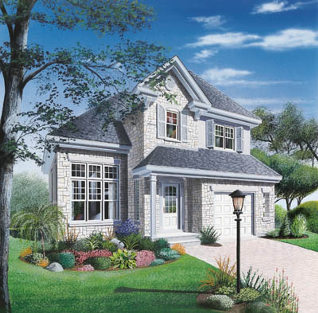 European Style House Plan 3 Beds 1 5 Baths 1496 Sq Ft Plan 23 281 Floorplans Com