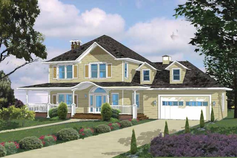 Architectural House Design - Traditional Exterior - Front Elevation Plan #1042-7