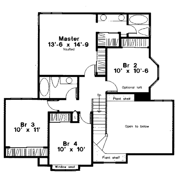 Home Plan - Country Floor Plan - Upper Floor Plan #300-119
